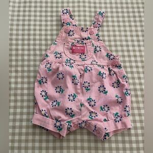 Vintage Oshkosh floral baby overalls romper bubble